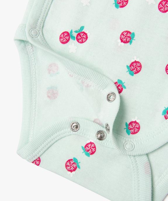 Body manches courtes ouverture devant bébé (lot de 3) vue2 - GEMO 4G BEBE - GEMO