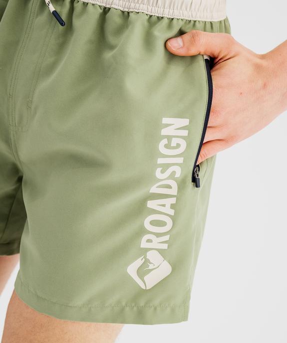 Short de bain bicolore homme - Roadsign vue7 - ROADSIGN GEMO FOR GOOD D - GEMO