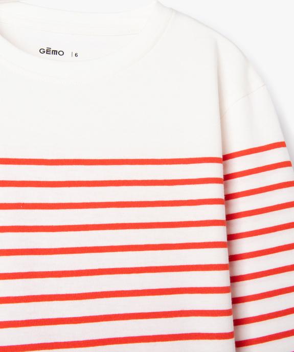 T-shirt manches longues rayé garçon vue2 - GEMO (ENFANT) - GEMO