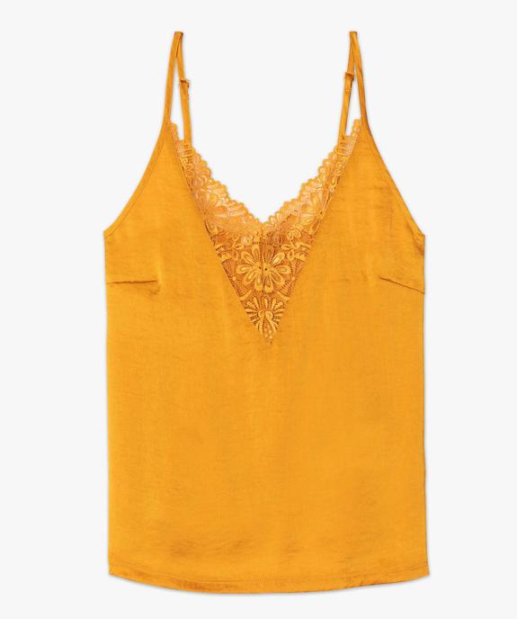 Débardeur lingerie femme avec col en dentelle vue4 - GEMO(HOMWR FEM) - GEMO