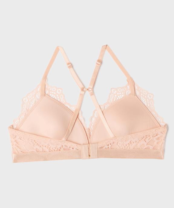 Soutien-gorge triangle en dentelle à bretelles multi-positions fille vue3 - GEMO (JUNIOR) - GEMO