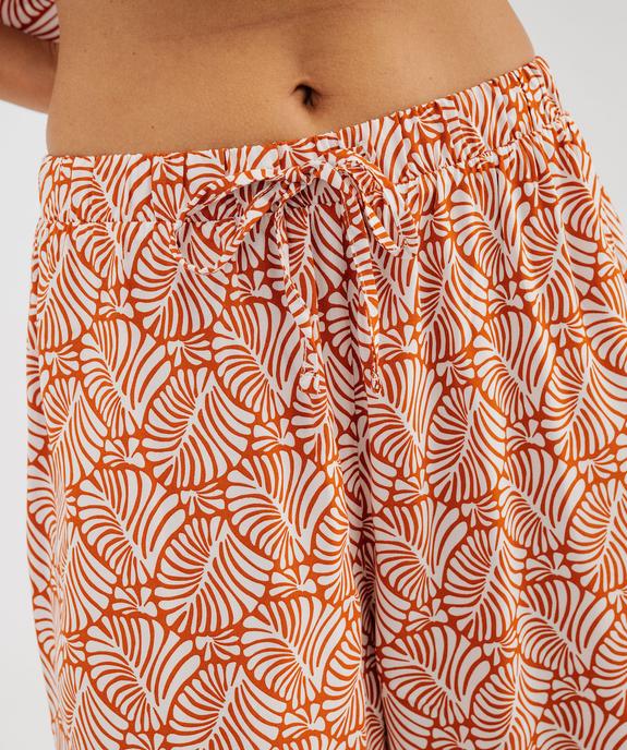 Pantalon de pyjama fluide imprimé femme vue2 - GEMO 4G FEMME - GEMO