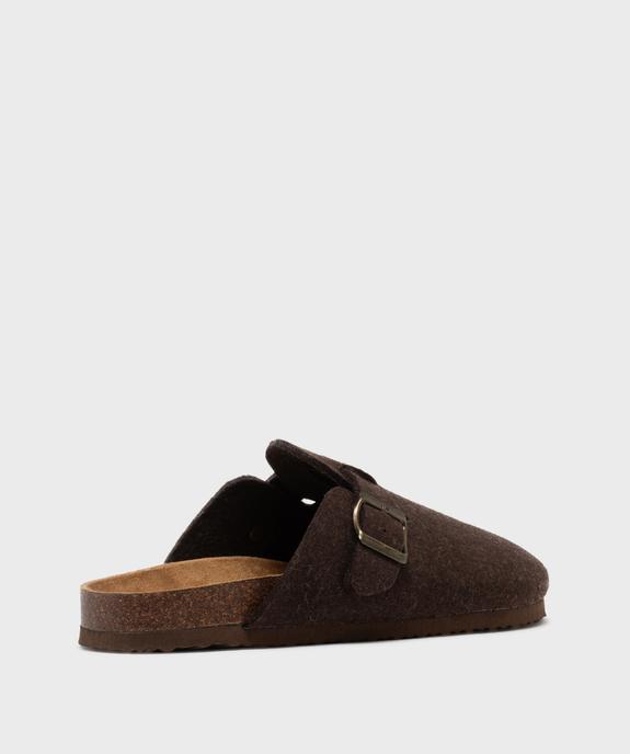 Chaussons mules en feutrine à semelle ergonomique homme - Roadsign vue4 - ROADSIGN G4G - GEMO