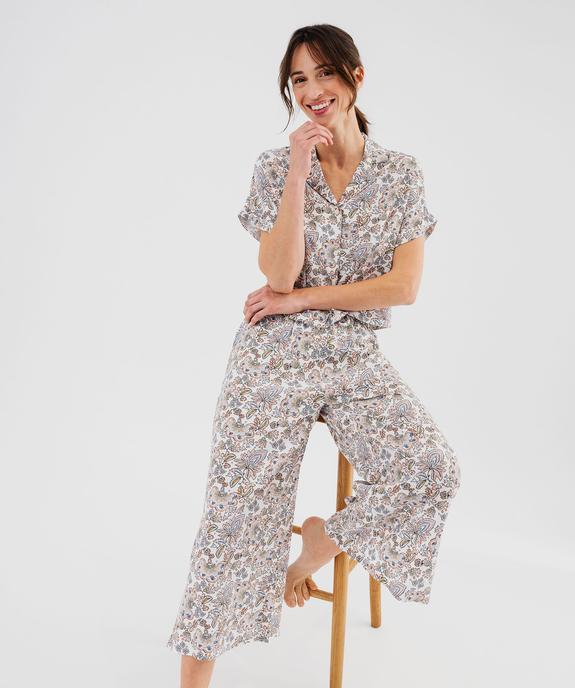 Pantalon de pyjama fluide imprimé femme vue4 - GEMO 4G FEMME - GEMO