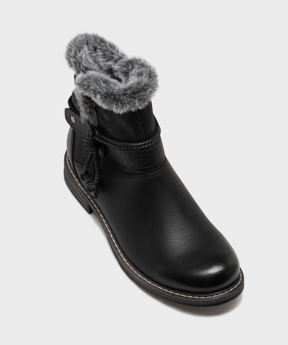 Boots fourrées avec brides cheville femme - Emilia Rosa - EMILIA ROSA Boots fourrées avec brides cheville femme - Emilia Rosa vue5 - EMILIA ROSA - GEMO