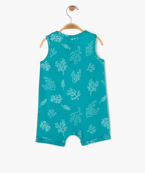 Combishort en coton avec motifs marins bébé garçon vue3 - GEMO 4G BEBE - GEMO