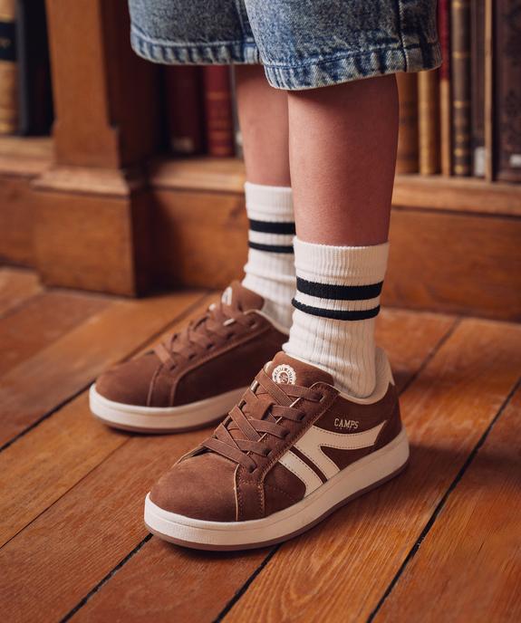 Baskets basses style skateshoes en suédine à lacets élastiques garçon - Camps United vue1 - CAMPS US - GEMO