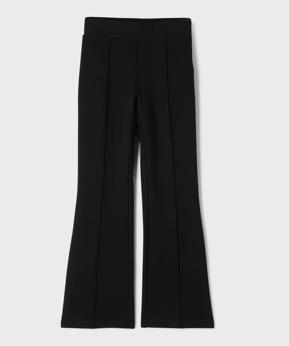 Pantalon uni coupe flare en maille extensible fille vue1 - GEMO (JUNIOR) - GEMO