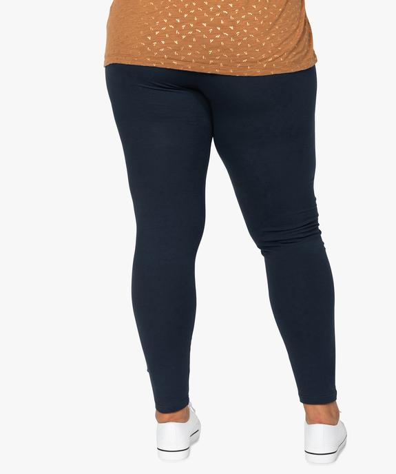 Pantacourt femme grande taille en maille unie et taille élastiquée vue3 - GEMO 4G GT - GEMO