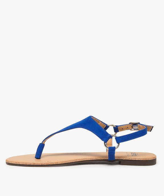 Nu-pieds femme unis à entredoigt et bride au talon vue3 - GEMO (CASUAL) - GEMO