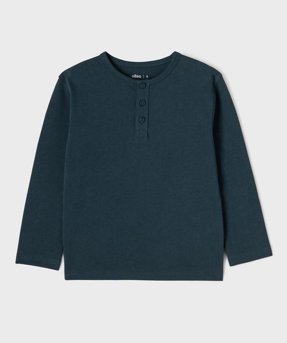 Tee-shirt manches longues en coton résistant garçon vue1 - GEMO 4G GARCON - GEMO