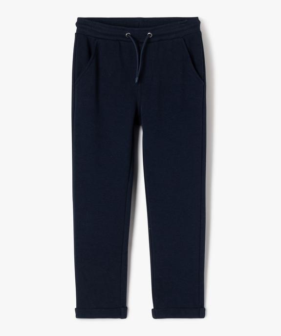 Pantalon en maille taille élastiquée garçon vue2 - GEMO (ENFANT) - GEMO