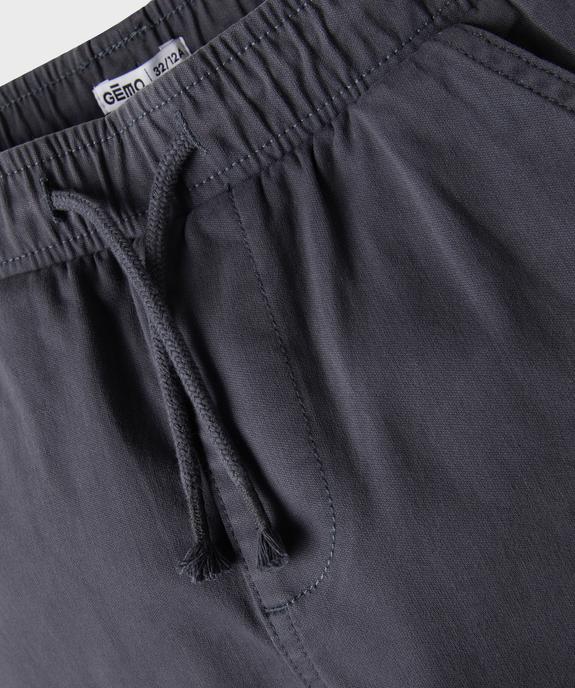 Pantalon Regular avec ceinture ajustable garçon vue2 - GEMO (JUNIOR) - GEMO