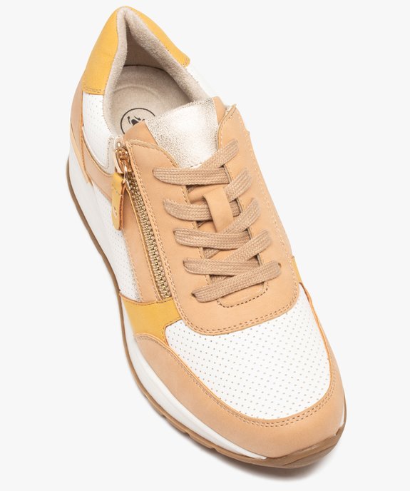 Baskets femme compensées fermeture lacets et zip vue6 - GEMO (SPORTSWR) - GEMO