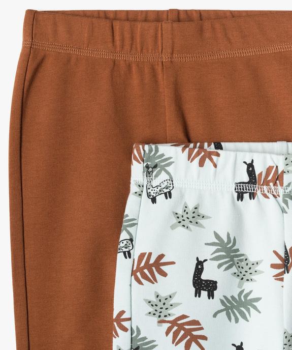 Legging bébé garçon en maille fine (lot de 2) vue2 - GEMO(BEBE DEBT) - GEMO