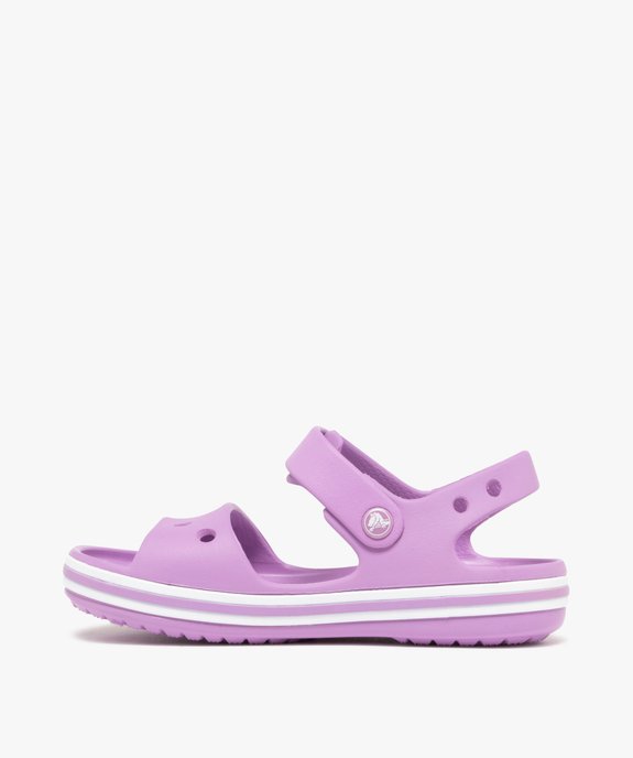 Sandales de plage fille sportswear à scratch - Crocs vue3 - CROCS - GEMO