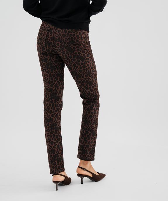 Pantalon Regular taille normale en coton stretch femme vue3 - GEMO 4G FEMME - GEMO