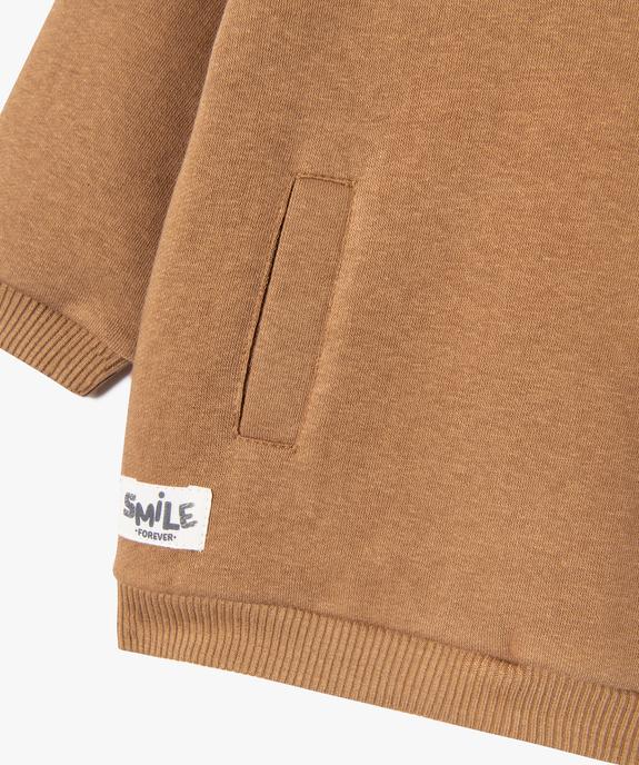 Sweat à capuche en molleton doux bébé garçon vue3 - GEMO 4G BEBE - GEMO