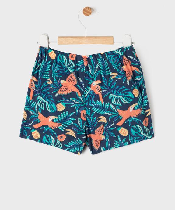 Jupe short fluide imprimé tropical bébé fille vue5 - GEMO 4G BEBE - GEMO