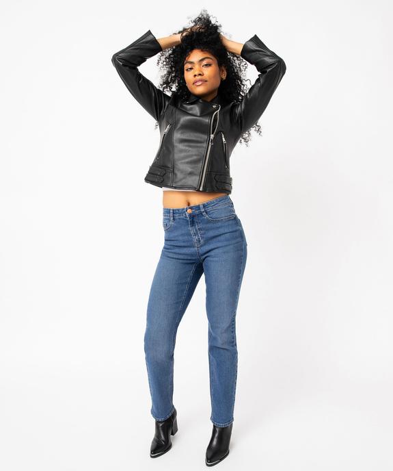Jean Regular taille haute femme vue1 - GEMO(FEMME PAP) - GEMO