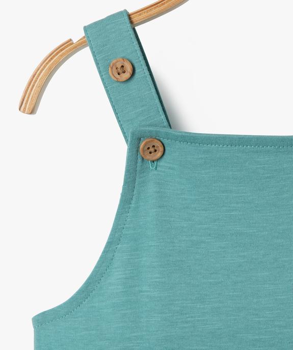 Salopette courte bébé garçon en jersey de coton vue3 - GEMO 4G BEBE - GEMO