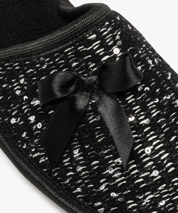 Mules plates avec noeud et sequins vue6 - GEMO(HOMWR FEM) - GEMO