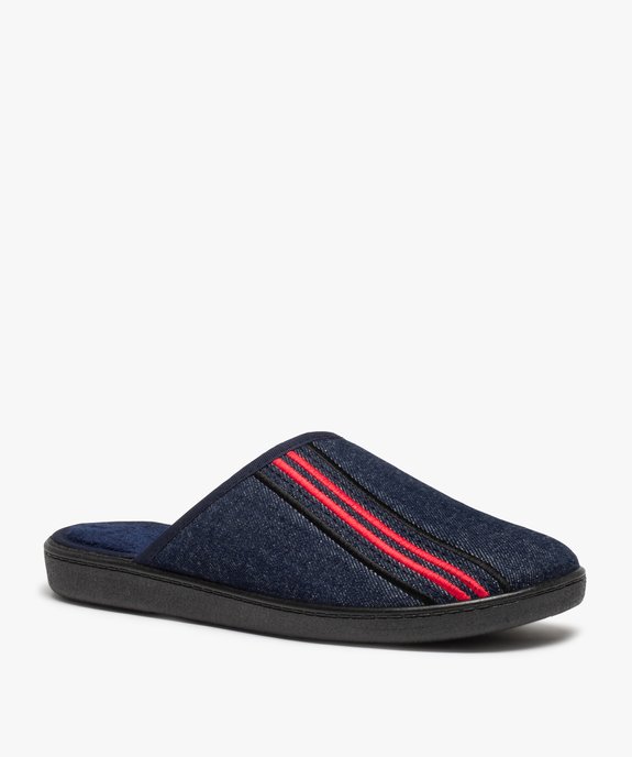 Chaussons homme confort mules en denim vue2 - GEMO(HOMWR HOM) - GEMO