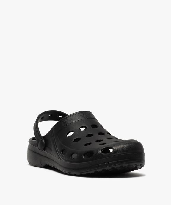 Sabots homme unis souples avec perforations vue2 - GEMO (PLAGE) - GEMO