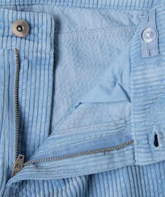 Pantalon staight en velours côtelée à taille réglable fille vue3 - GEMO (JUNIOR) - GEMO