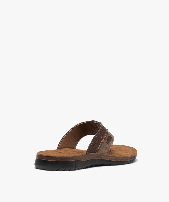 Tongs homme confort à semelle en cuir vue4 - GEMO (CASUAL) - GEMO