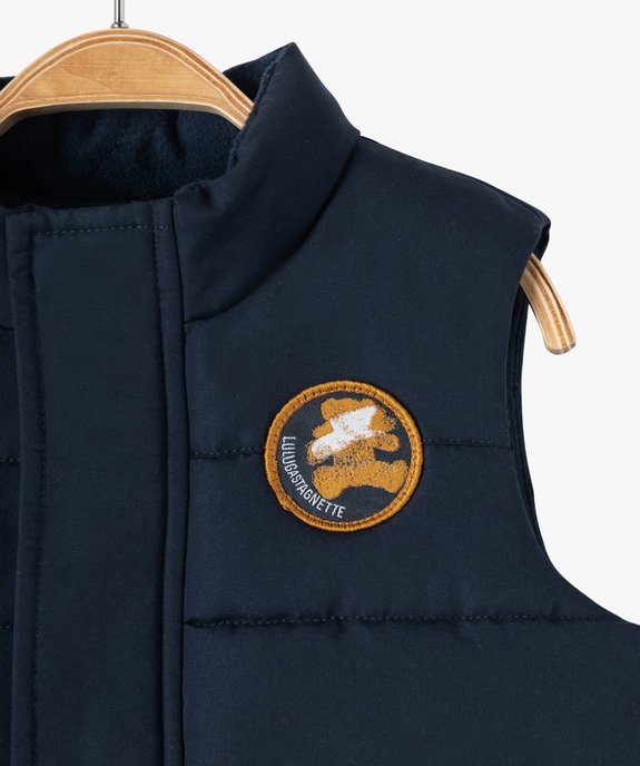 Doudoune bébé garçon sans manches intérieur polaire - LuluCastagnette vue3 - LULUCASTAGNETTE - GEMO