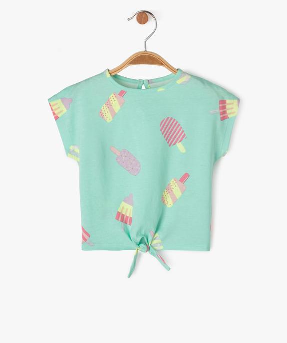 Tee-shirt à manches courtes loose imprimé bébé fille vue1 - GEMO(BEBE DEBT) - GEMO