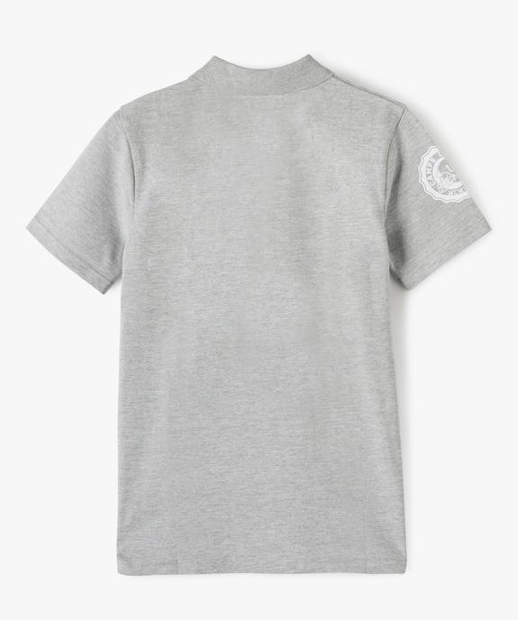 Polo garçon en maille piquée imprimée - Camps United vue3 - CAMPS UNITED - GEMO
