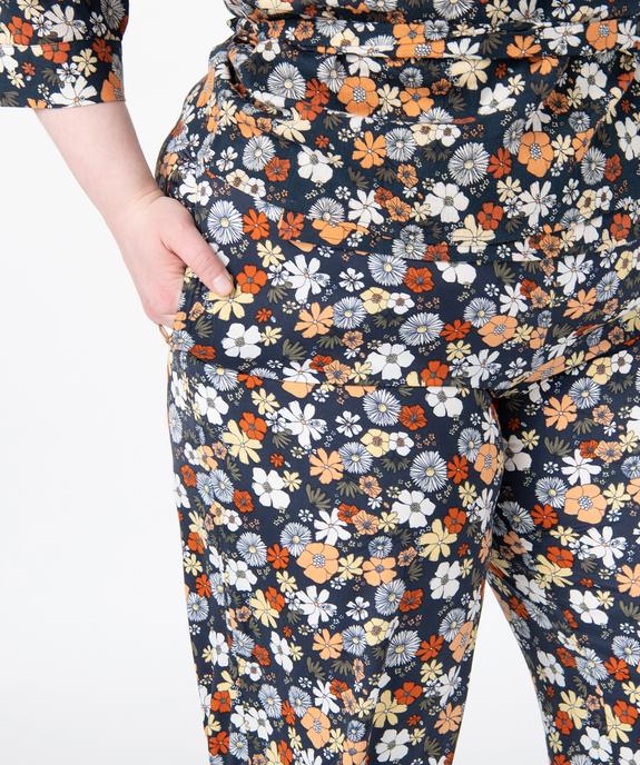 Pantacourt femme grande taille imprimé coupe large  vue2 - GEMO (G TAILLE) - GEMO