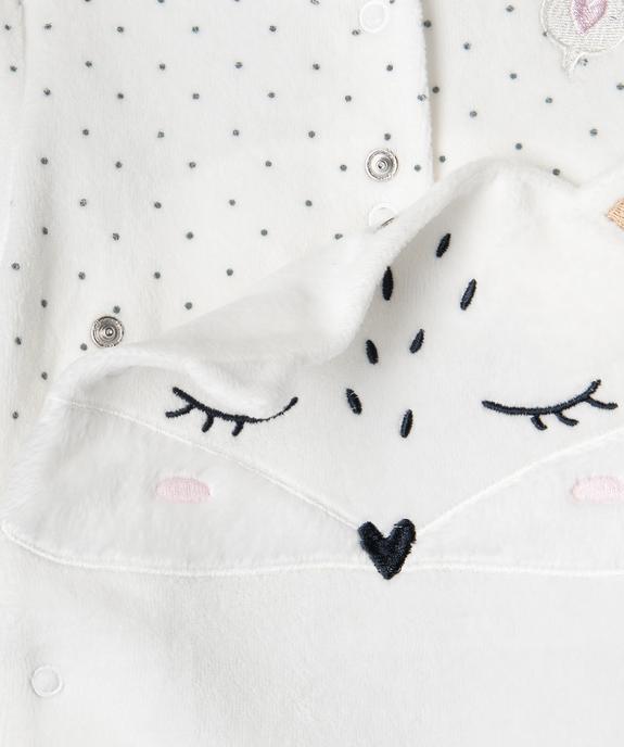 Pyjama ouverture devant avec motif chat bébé fille vue5 - GEMO 4G BEBE - GEMO