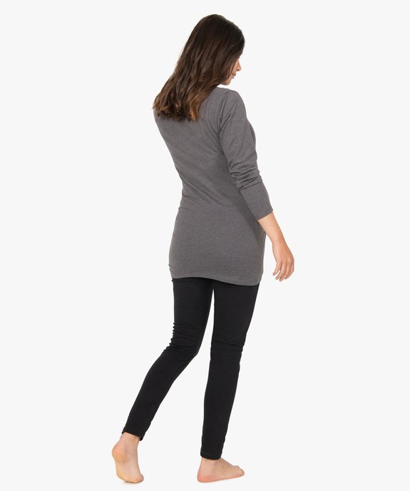 Pyjama de grossesse taille haute et manches longues vue3 - GEMO (MATER) - GEMO