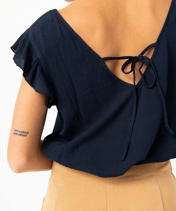 Blouse femme sans manches à volants et dentelle vue6 - GEMO(FEMME PAP) - GEMO