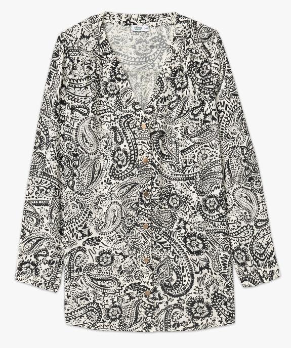 Chemise à manches longues imprimée femme grande taille vue4 - GEMO 4G GT - GEMO