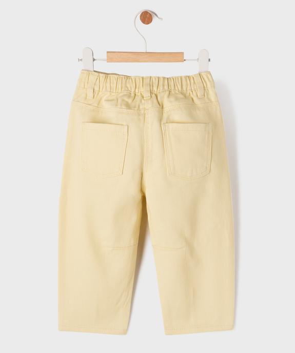 Jean coloré avec motifs brodés bébé fille vue3 - GEMO(BEBE DEBT) - GEMO