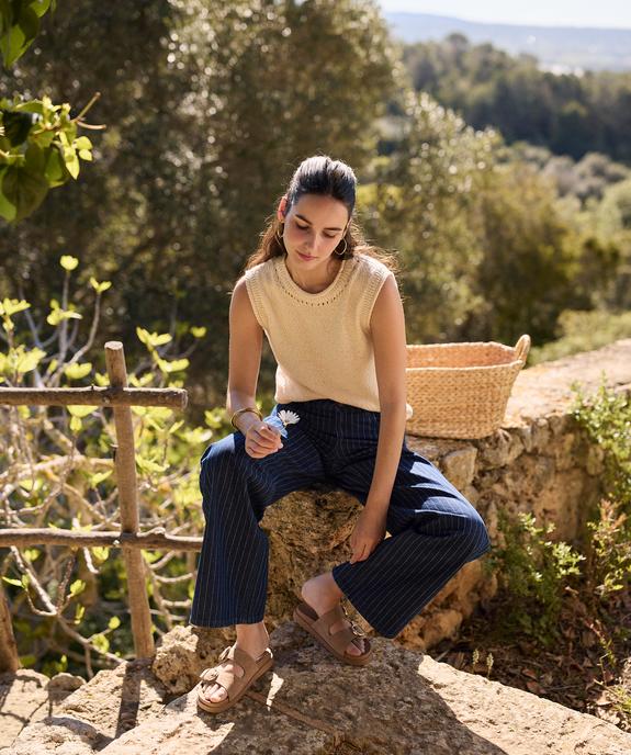 Pull sans manches d'été femme - LuluCastagnette vue5 - LULUCASTAGNETTE - GEMO