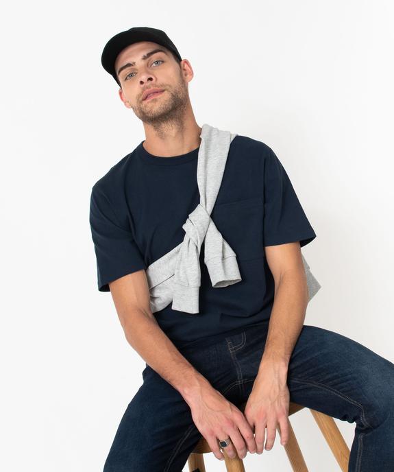 Tee-shirt à manches courtes avec poche poitrine homme vue1 - GEMO 4G HOMME - GEMO