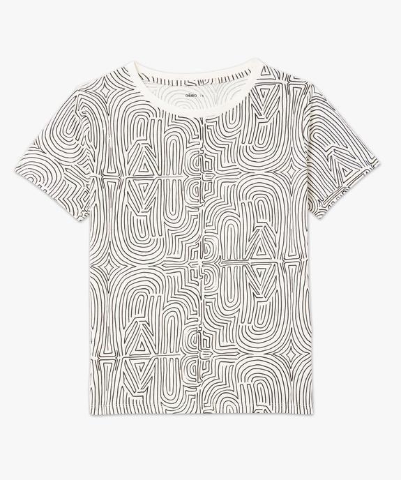 Tee-shirt manches courtes imprimé graphique femme vue4 - GEMO 4G FEMME - GEMO