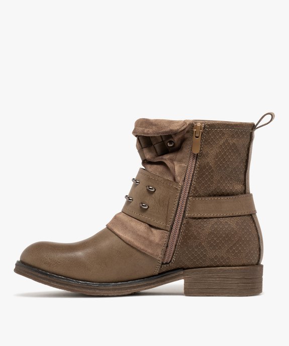 Boots femme esprit western vue3 - GEMO (CASUAL) - GEMO