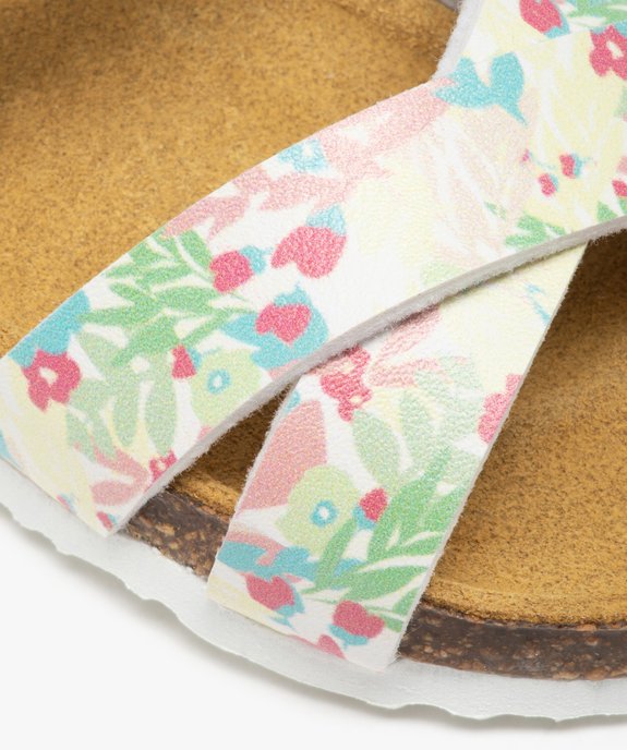 Sandales bébé fille à semelle liège et brides imprimées vue6 - GEMO(BEBE DEBT) - GEMO