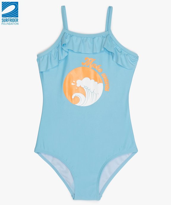 Maillot de bain fille 1 pièce à fines bretelles -  Gémo x Surfrider vue1 - SURFRIDER DTR - GEMO