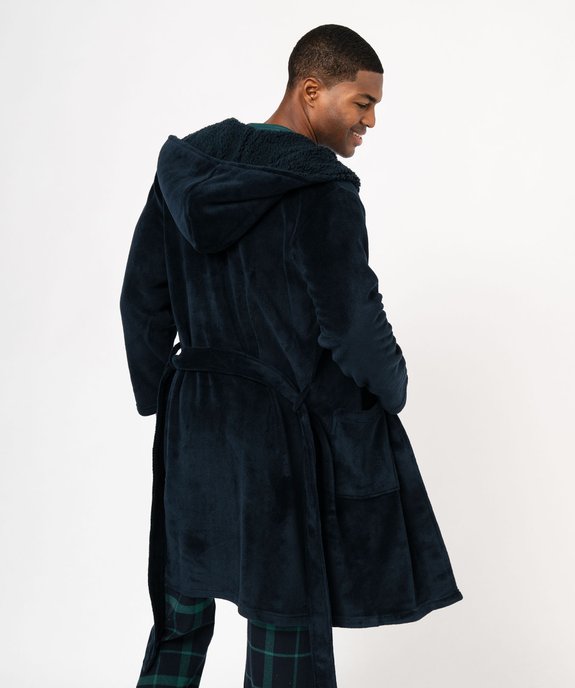 Peignoir de Noël doux en maille peluche à capuche homme vue3 - GEMO(HOMWR HOM) - GEMO