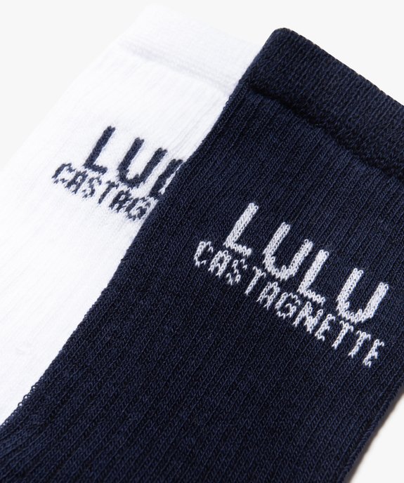 Chaussettes avec inscription sur la tige garçon (lot de 2) - LuluCastagnette vue2 - LULUCASTAGNETTE - GEMO