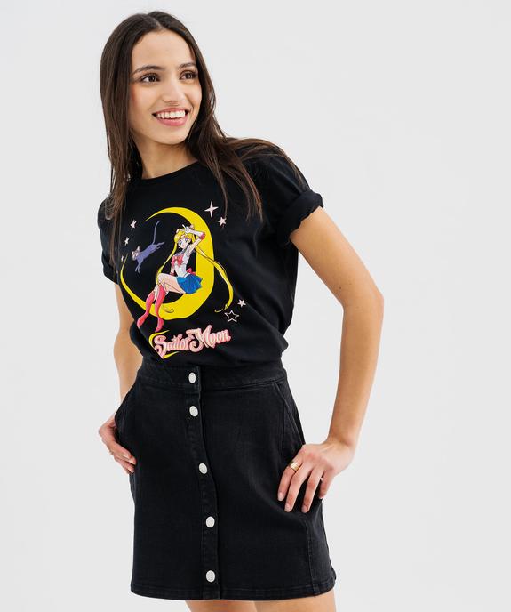 Tee-shirt manches courtes femme avec large motif - Sailor Moon vue1 - SAILOR MOON - GEMO