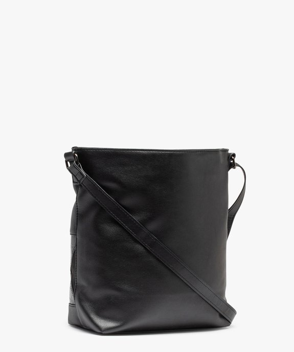 Sac femme avec bande texturée sur l’avant vue2 - GEMO (ACCESS) - GEMO