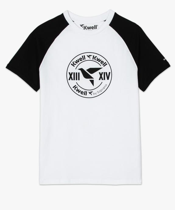 Tee-shirt homme bicolore à manches raglan courtes - Kwell by Soprano vue4 - KWELL - GEMO